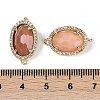 Natural Sunstone Faceted Oval Links G-B126-07G-10-3