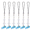 6Pcs Glass & Alloy & Resin Mobile Straps HJEW-FH00310-1