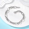 304 Stainless Steel Figaro Chain Bracelets for Women Men BJEW-JB13433-1