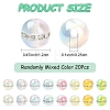 20Pcs Resin Imitation Cat Eye Beads RESI-YW0006-08-3