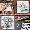 3Pcs 3 Styles PET Hollow Out Drawing Painting Stencils DIY-WH0394-0060-4