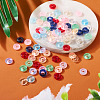  90Pcs 9 Colors Transparent Glass European Beads GLAA-TA0001-79-13