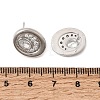 Brass Micro Pave Cubic Zirconia Stud Earrings EJEW-G471-13P-7