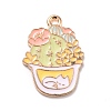 Alloy Enamel Pendants ENAM-D023-08KCG-2