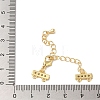 Brass Micro Pave Cubic Zirconia Chain Extender KK-L216-004C-G-3