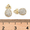 Brass Micro Pave Clear Cubic Zirconia Charms KK-C054-22G-3