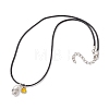 Grenade Shaped Alloy & Rhinestone Pendant Necklaces NJEW-JN04986-5