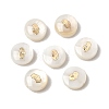 Natural Freshwater Shell Flat Round Beads SHEL-C009-01B-1