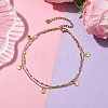 304 Stainless Steel Enamel Link Chains Anklets AJEW-AN00589-01-2