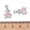 Brass Micro Pave Cubic Zirconia Charms KK-K351-69P-06-3