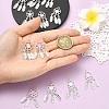 6Pcs 3 Colors Rack Plating Alloy Rhinestones Pendants FIND-YW0011-72-5