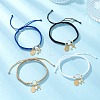 Oval with Virgin Mary & Cross 304 Stainless Steel & Natural Freshwater Pearl Charm Bracelets BJEW-JB12928-2