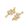 SHEGRACE Brass Micro Pave Cubic Zirconia Pendants XGRQ3P156-598G-2