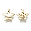 Brass Micro Pave Cubic Zirconia Charms KK-N232-51-NF-2
