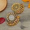 Sunflower Zinc Alloy Chandelier Earrings HD8181-1-4