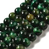 Grade AB+ Dyed Natural Tiger Eye Beads Strands X-G-G102-A01-03-1