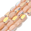 Electroplate Opaque Glass Beads EGLA-H112-06-HR07-1
