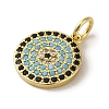 Brass Micro Pave Colorful Cubic Zirconia Pendants KK-R162-076G-2