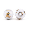 Christmas Opaque Glass Beads X-EGLA-R113-06C-2
