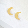 Fashionable and Cute Moon 201 Stainless Steel Stud Earrings OA0513-2