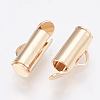 Brass Slide On End Clasp Tubes X-KK-Q747-11D-KC-2