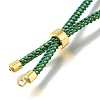 Braided Cotton Cord Slider Bracelet Making MAK-R001-01G-24-3