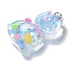 Transparent Resin Pendants RESI-Q019-01E-2