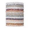 15Pcs Electroplate Glass Beaded Bracelets BJEW-JB13022-2