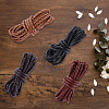 8M 4 Colors Round PU Leather Braided Cord OCOR-CL0001-20-7