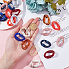   300g 10 Colors Acrylic Linking Rings OACR-PH0001-55-3