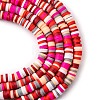 Handmade Polymer Clay Beads Strands CLAY-R089-4mm-T05C-5