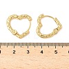 304 Stainless Steel Hammered Heart Hoop Earrrings EJEW-U065-02A-G-3
