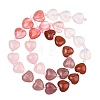 Gradient Color Opalite & Cherry Quartz Glass & Natural Strawberry Quartz & Rose Quartz & Red Jasper Beads Strands G-B185-A13-4