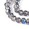 Electroplate Transparent Glass Beads Strands LS-EGLA-N054-T4mm-A01-3