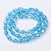 Electroplate Glass Beads Strands LS-EGLA-D015-12x8mm-22-1