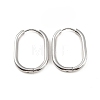 304 Stainless Steel Oval Hoop Earrings EJEW-M218-02C-P-1