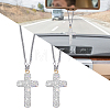2Pcs Rhinestone Cross Pendant Decoraions HJEW-JOY0001-04-1