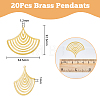 20Pcs Brass Pendants KK-DC0002-24-2