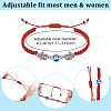 6Pcs 6 Styles Hamsa Hand & Evil Eye Glass & Resin & Alloy & Brass Beads Bracided Bead Bracelets & Charms Bracelets for Women BJEW-GA00009-2