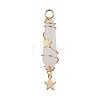 3Pcs 3 Styles Natural Quartz Crystal Pointed Copper Wire Wrapped Faceted Bullet Big Pendants PALLOY-JF03572-01-3