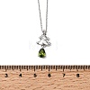 Christmas Snowflake Brass Micro Pave Cubic Zirconia Pendants Necklaces NJEW-L468-01P-B01-5