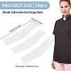 50Pcs Plastic Tab Collar for Clergy Shirt AJEW-BC0003-64B-2