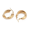 PVD Vacuum Plating 201 Stainless Steel Hoop Earrings EJEW-I309-71G-02-2