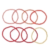 8Pcs Glass Seed Beads Stretch Bracelets for Women BJEW-MZ00268-5
