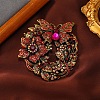 Butterfly Wreath Rhinestone Brooch Pin PW-WG3840C-01-1