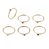 304 Stainless Steel Rhinestone Finger Rings for Women SA-CBAB767-26B-G-4