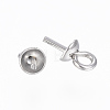 304 Stainless Steel Cup Pearl Peg Bails Pin Pendants STAS-H410-19P-E-1