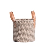 Handmade Woven Cotton Rope Storage Basket PW-WG49891-02-1