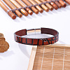 Embossed Imitation Leather Cord Bracelets WG215F5-03-1
