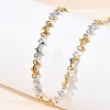 Two Tone 304 Stainless Steel Dolphin Link Chain Necklaces for Women NJEW-G201-02GP-3